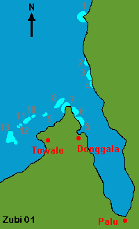 Map of Donggalas reefs