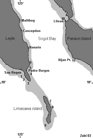 Map of Southern Leyte, Limasawa 