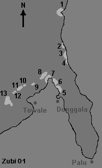 Map of Donggala, Palu, Sulawesi