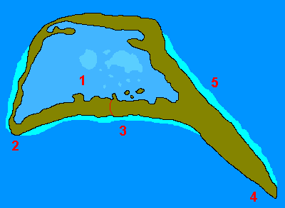 Map of Kakaban and its dive sites
