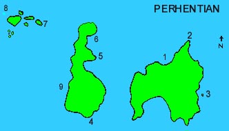 Map of Perhentain islands, east coast Malaysia (Zubi)