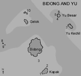 Map of Bidong, Yu