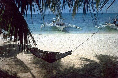 Malapascua beach with boat